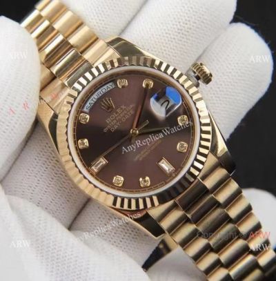 Best Copy Rolex Day-Date 36 Brown-Rose Gold Presidential Watch